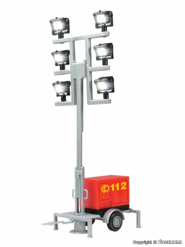 Viessmann 1344 Luminous Giraffe Fire Brigade on a Trailer with 6 LEDs - White - HO