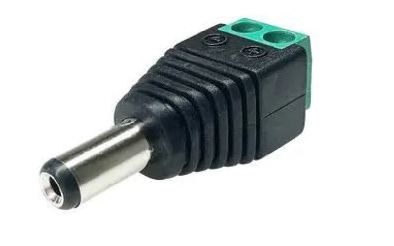 DCC Train Automation - 2.1mm x 5.5mm DC Power Plug Connector to 2x Screw Terminal Block Adaptor