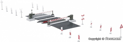 Viessmann 5104 Full Automatic Level Crossing with Decorated Barriers HO