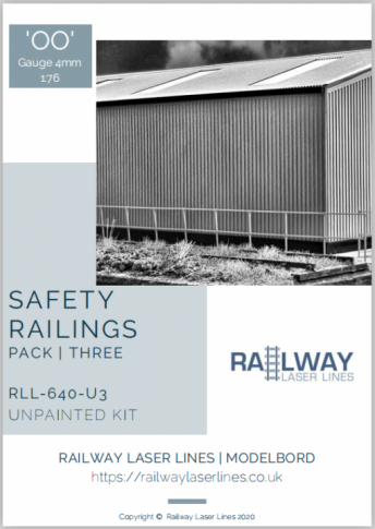 RLL640U3  OO Gauge Safety Railing Pack 3  Unpainted