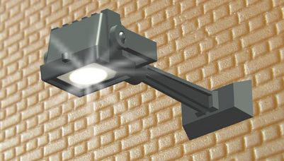 Floodlight Spot With Wall Mount 17mm LED White