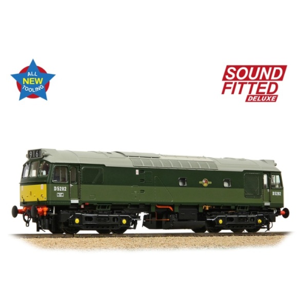 Bachmann 32-341SFX Class 25/2 D5282 BR Two-Tone Green (Small Yellow Panels)