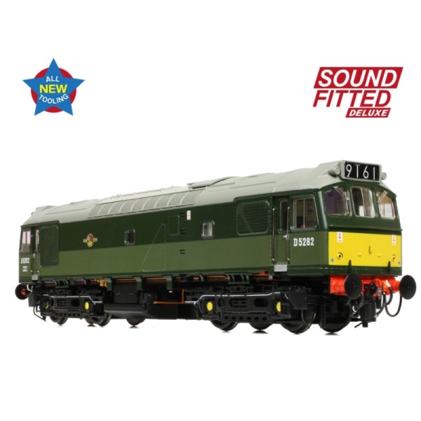 Bachmann 32-341SFX Class 25/2 D5282 BR Two-Tone Green (Small Yellow Panels)