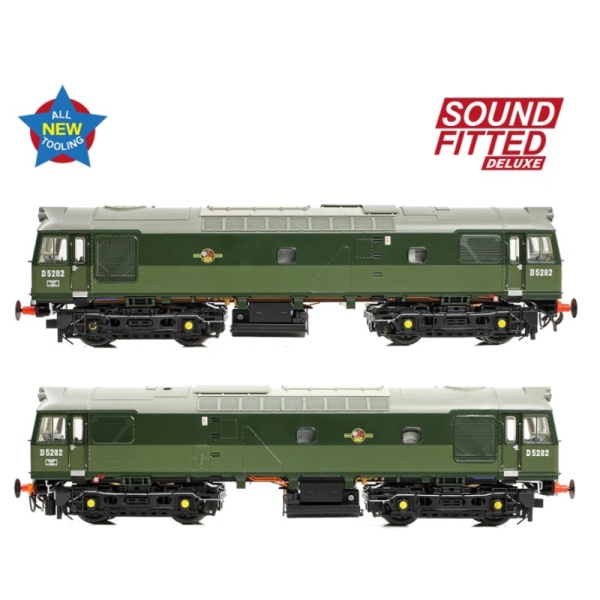 Bachmann 32-341SFX Class 25/2 D5282 BR Two-Tone Green (Small Yellow Panels)