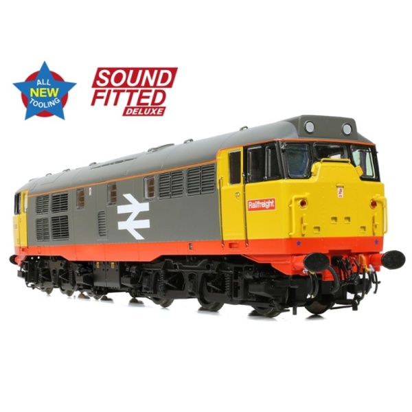 Bachmann 35-821ASFX Class 31/1 Refurbished 31149 BR Railfreight (Red Stripe) Diesel Locomotive - DCC Sound Deluxe