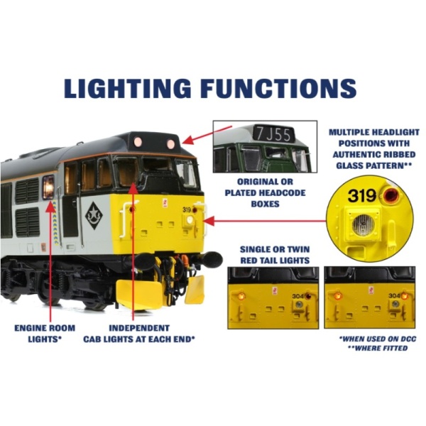 Bachmann 35-821ASFX Class 31/1 Refurbished 31149 BR Railfreight (Red Stripe) Diesel Locomotive - DCC Sound Deluxe