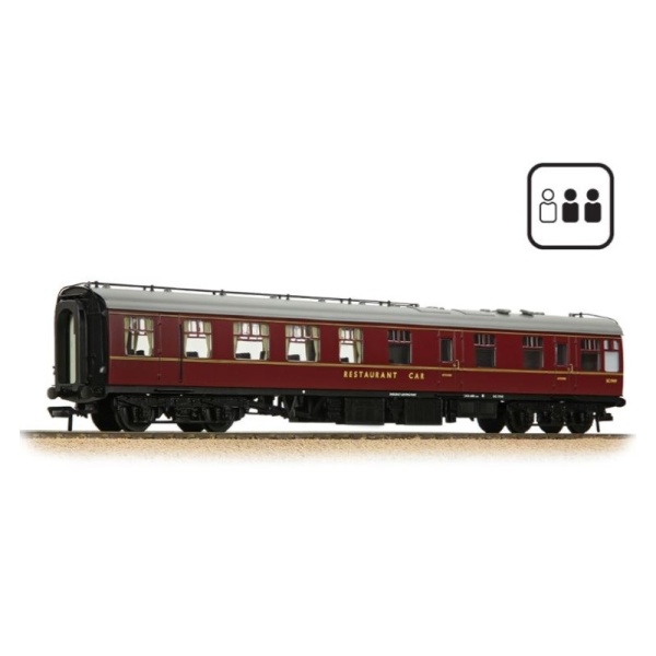 Bachmann 39-103DPF BR Mk1 RU Restaurant Unclassified BR Maroon SC1949 - Fitted Passengers