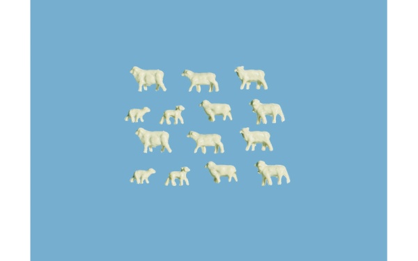 PECO 5177 Sheep & Lambs (14) N Scale