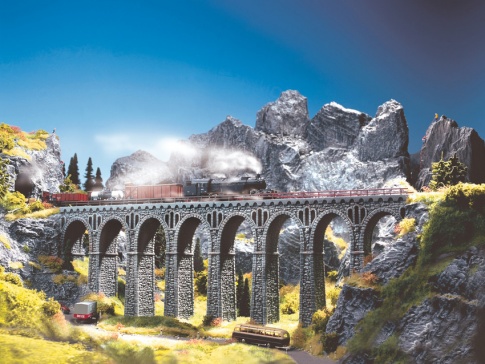 Noch 58660 Quarrystone Viaduct Hard Foam 37 x 4.4 x 24.5cm