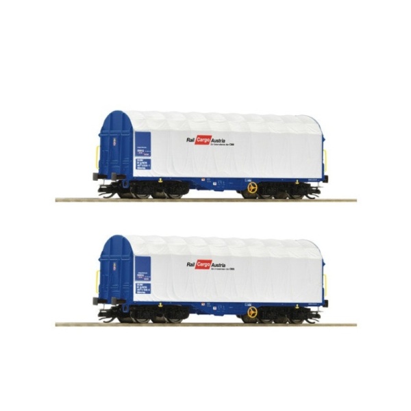 Roco Rail Cargo Austria Sliding Tarpaulin Wagon Set (2) VI