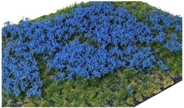 Layered Tufts Flowers Blue