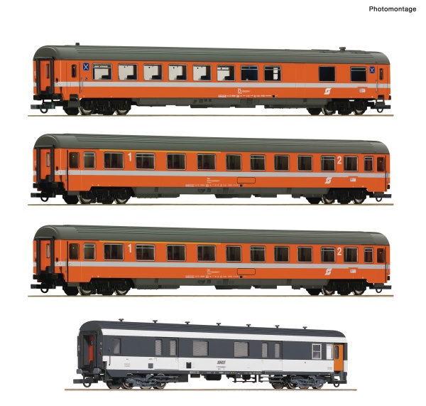 ROCO 6200077 OBB Arlberg Express WRmz/Abmz/Dd2s Coach Set (4) IV