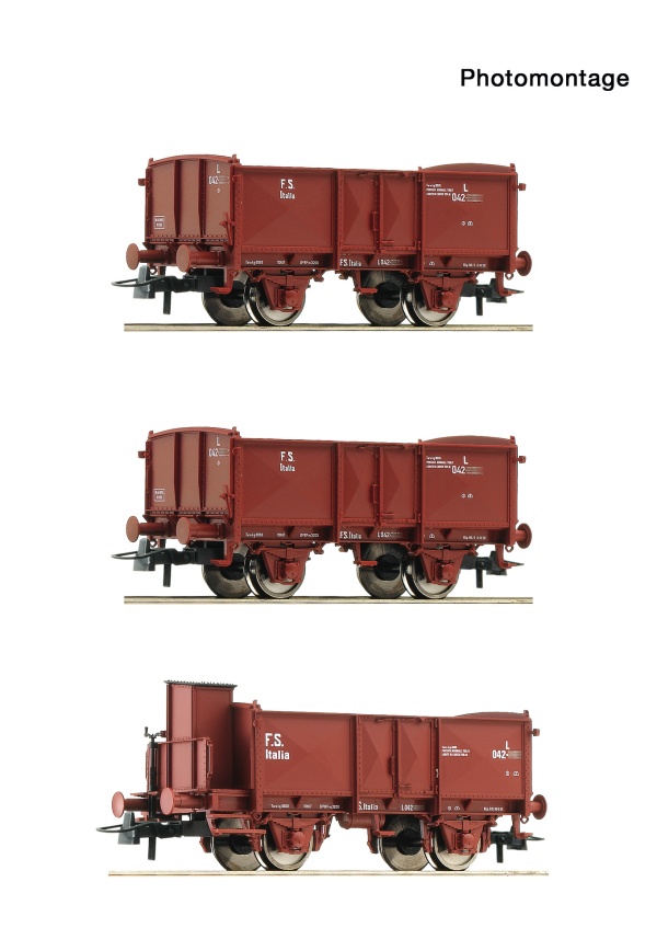 ROCO 6600088 FS L Open Wagon Set (3) II