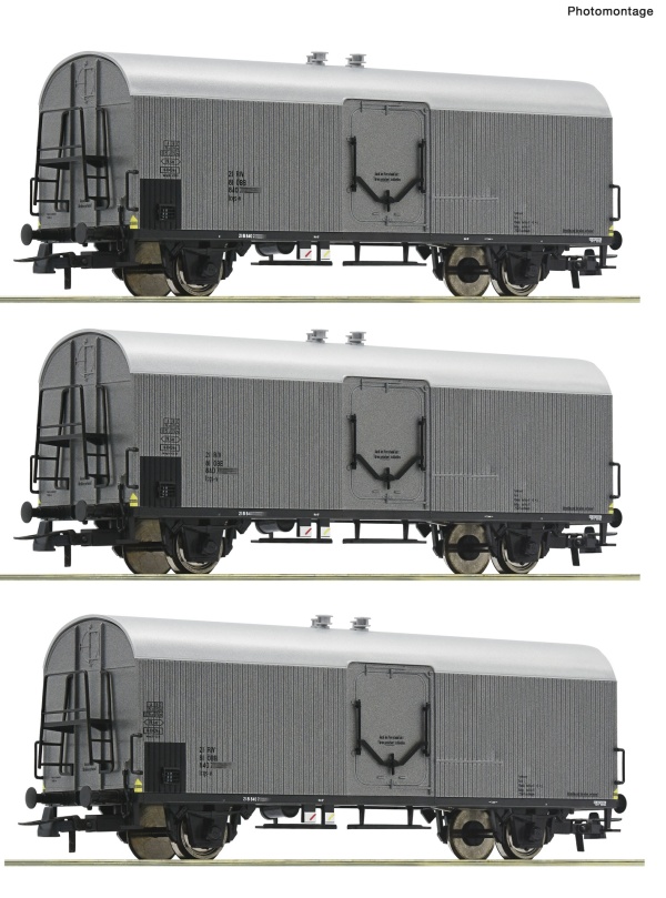 ROCO 6600140 OBB Icrs-v Refrigerated Wagon Set (3) IV