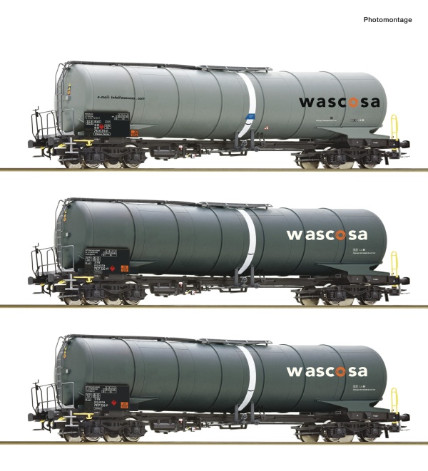 ROCO 6600143 Wascosa Zacns Bogie Tank Wagon Set (3) V