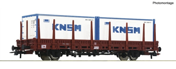 ROCO 6600152 NS Kbs Stake Wagon w/KNSM Container Load IV