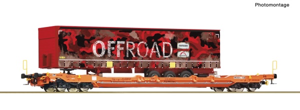 ROCO 6600179 Wascosa T5 Pocket Wagon w/Off Road Trailer Load VI