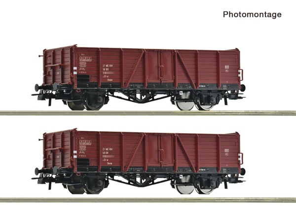 ROCO 6600194 DR El-u Open Wagon Set (2) IV