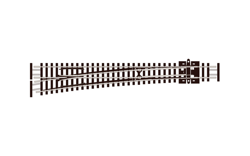 PECO SL-E389F Code 55 Turnout, Large Radius, L/H