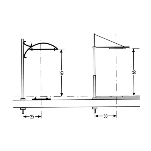 Sommerfeldt Middle mast for tramway, new type