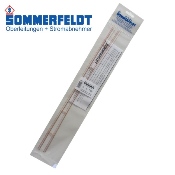 Sommerfeldt 183 Overhead wire 0,5 x 380 mm open 5 pcs