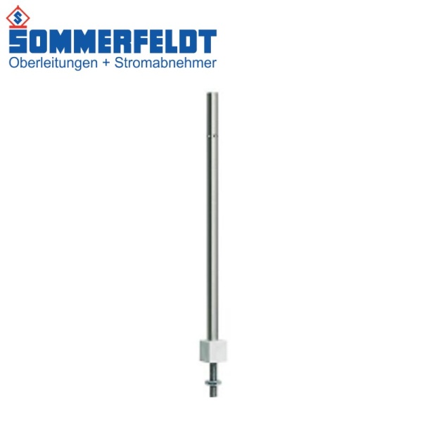 H-profile mast without bracket, newsilver 98 mm