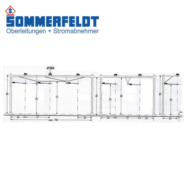 Sommerfeldt 580 NL Cross span kit for max. 3 tracks