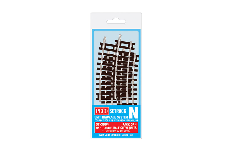 PECO ST-3004 No.1 Radius Half Cuve, (4 x ST-4)