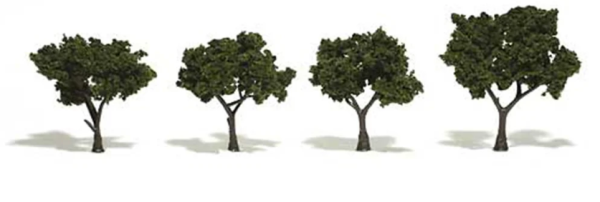 2''-3'' Ready Made Medium Green trees (4pc)