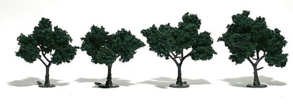 2''-3'' Ready Made Dark Green trees (4pc)