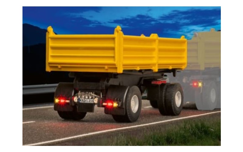 VN8215 H0 2-axle dump trailer, yellow, functional model