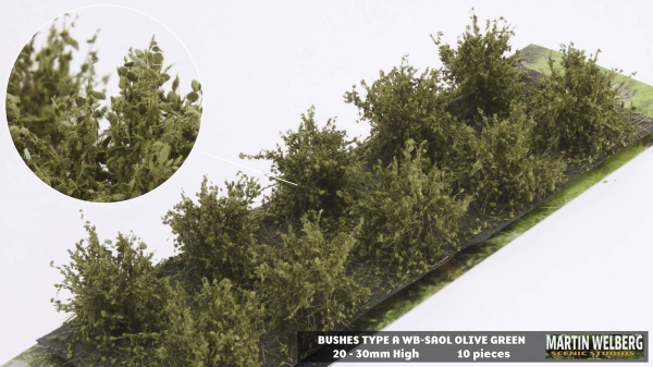 Bushes type A olive green