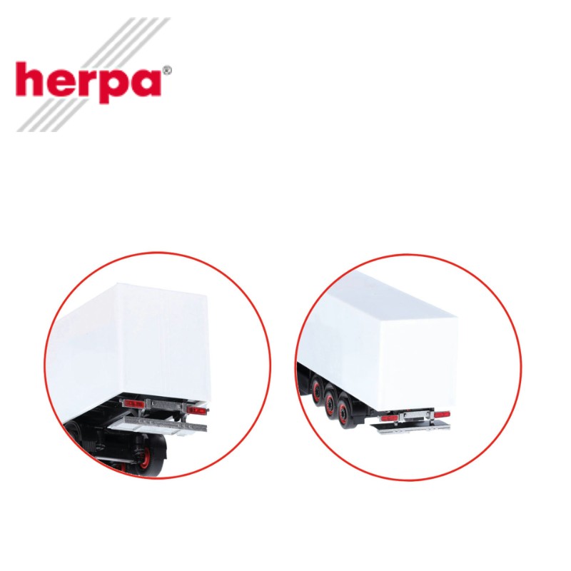 Herpa 054720 Accessory Rear Tail-Lift, 2x White and Silver