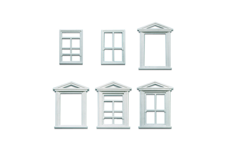 Peco LK-756 O Gauge Windows & Frames (Pack of 8)