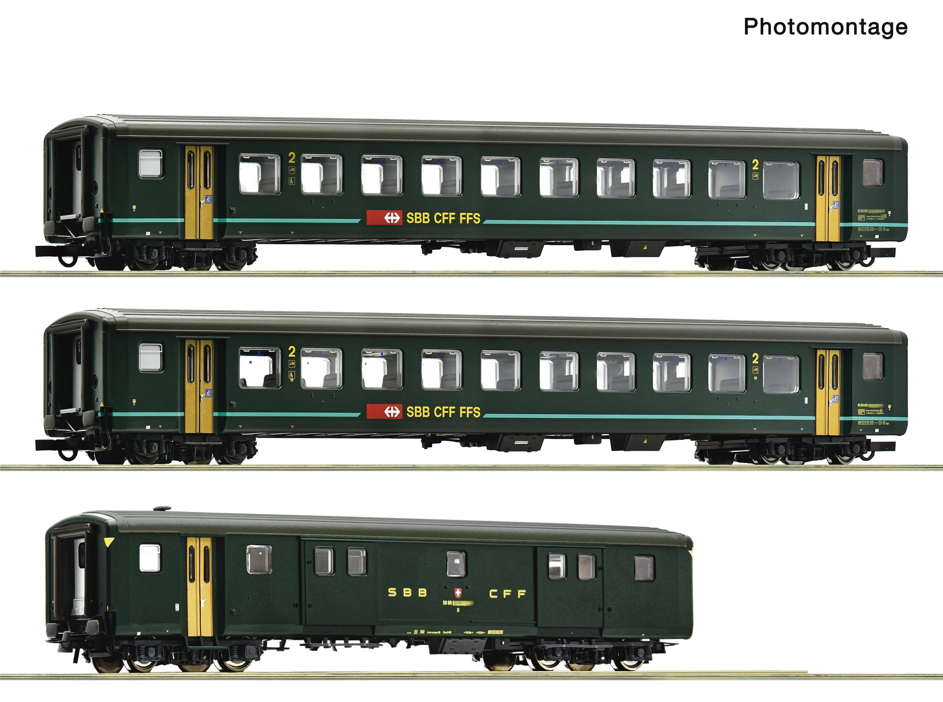 ROCO 6200090 SBB IR1617 EW II B/D Coach Set (3) V