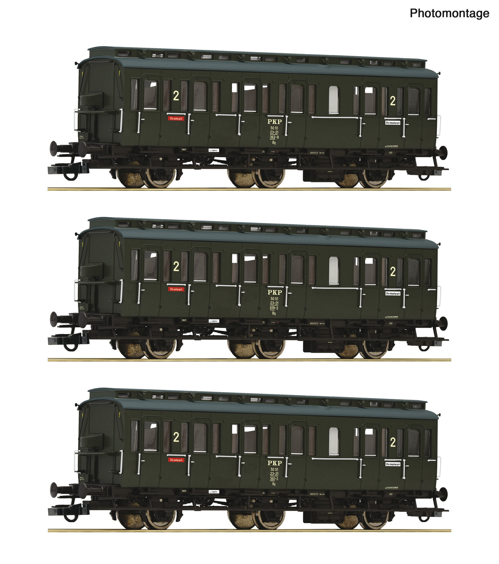 ROCO 6200100 PKP By 2nd Class Compartment Coach Set (3) IV