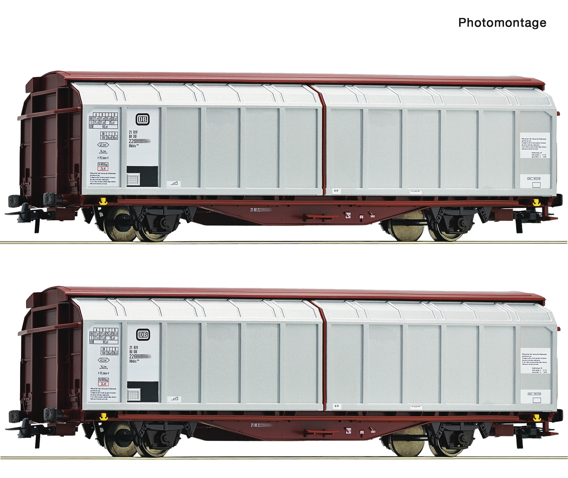 ROCO 6600111 DB Hbbis Sliding Wall Wagon Set (2) IV