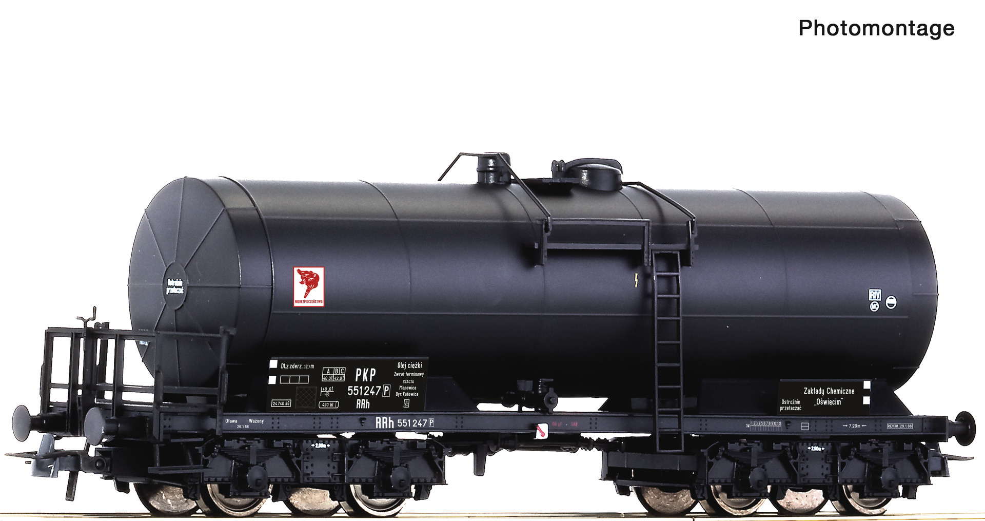 ROCO 6600174 PKP RRh Bogie Tank Wagon III