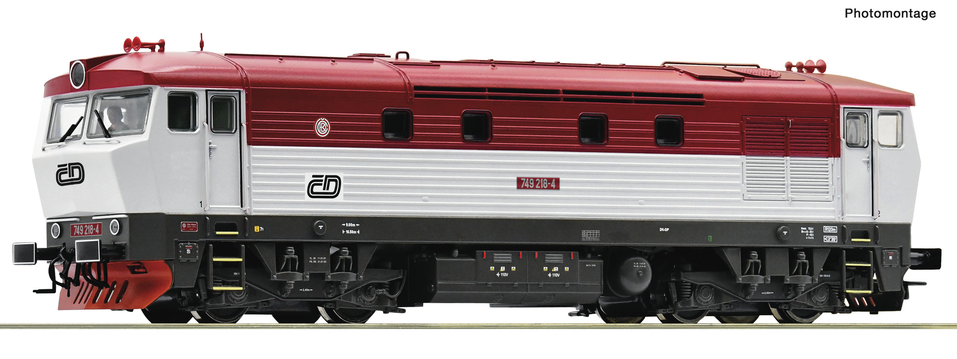 ROCO 7310054 CD Rh749 218-4 Diesel Locomotive V (DCC-Sound)