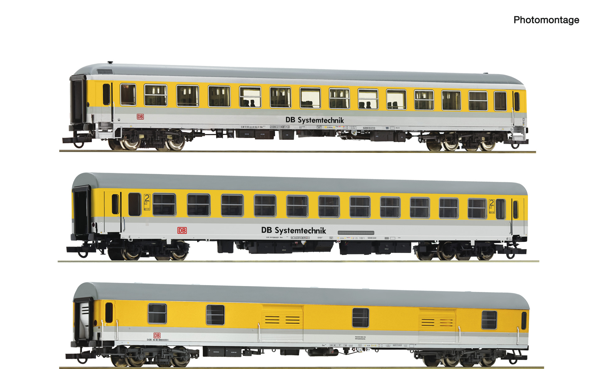 ROCO 74013 DB Systemtechnik Coach Set (3) VI