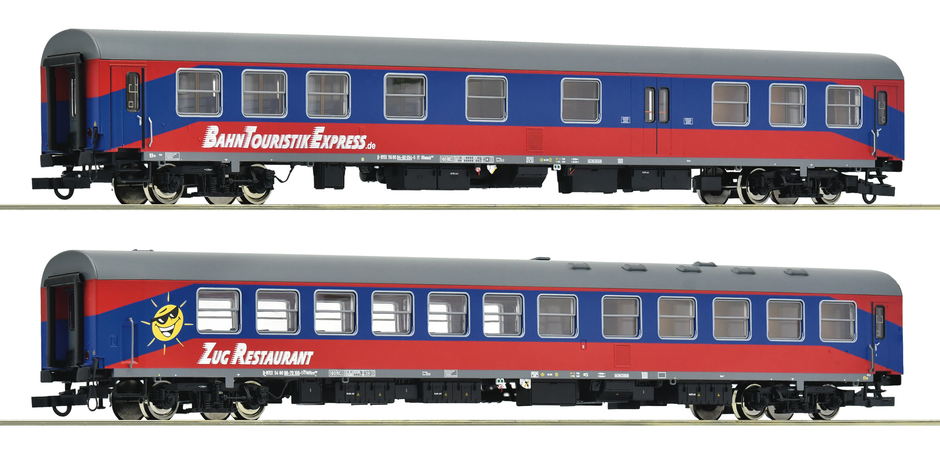 ROCO 74027 BTE Bdomsb/WRm Coach Set (2) VI