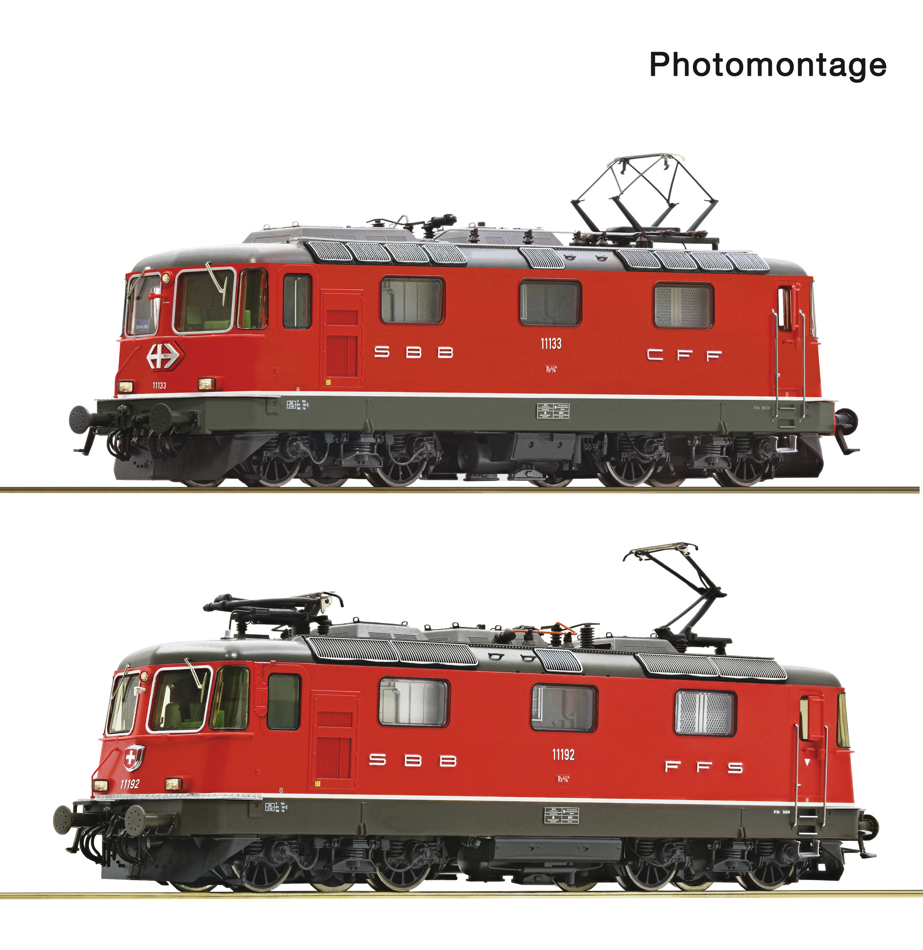 ROCO 7500127 SBB Re 4/4 II 11133/192 Electric Twin Loco Set V