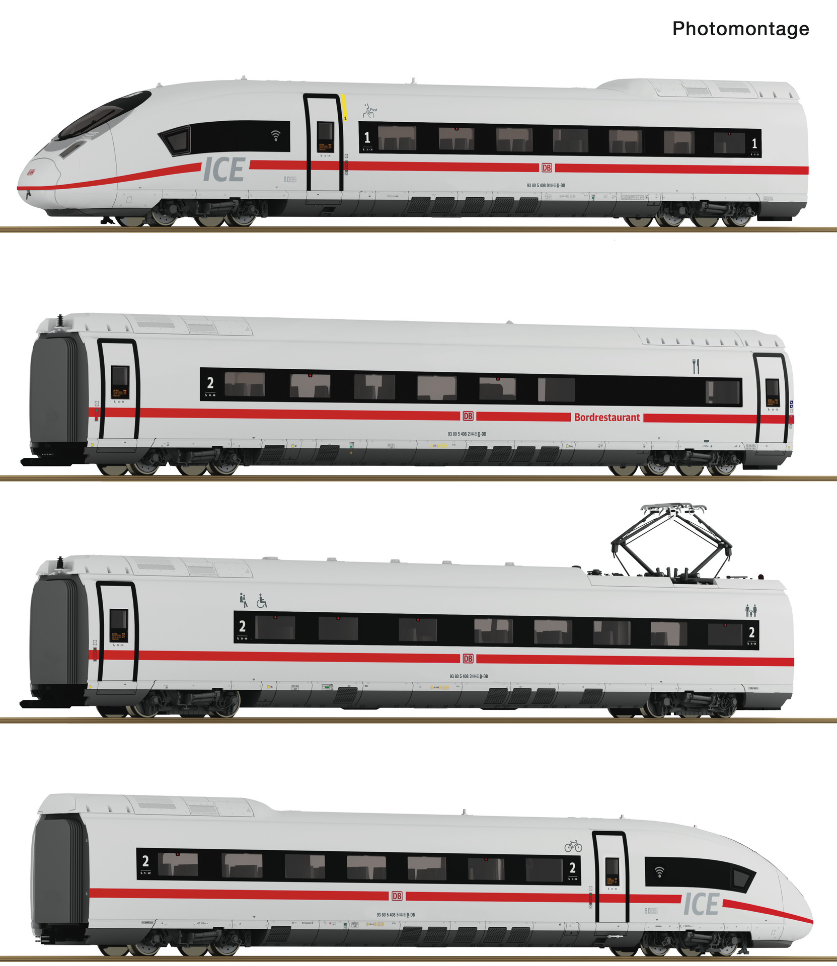 ROCO 7710017 DBAG ICE3neo BR408 4 Car EMU VI (DCC-Sound)