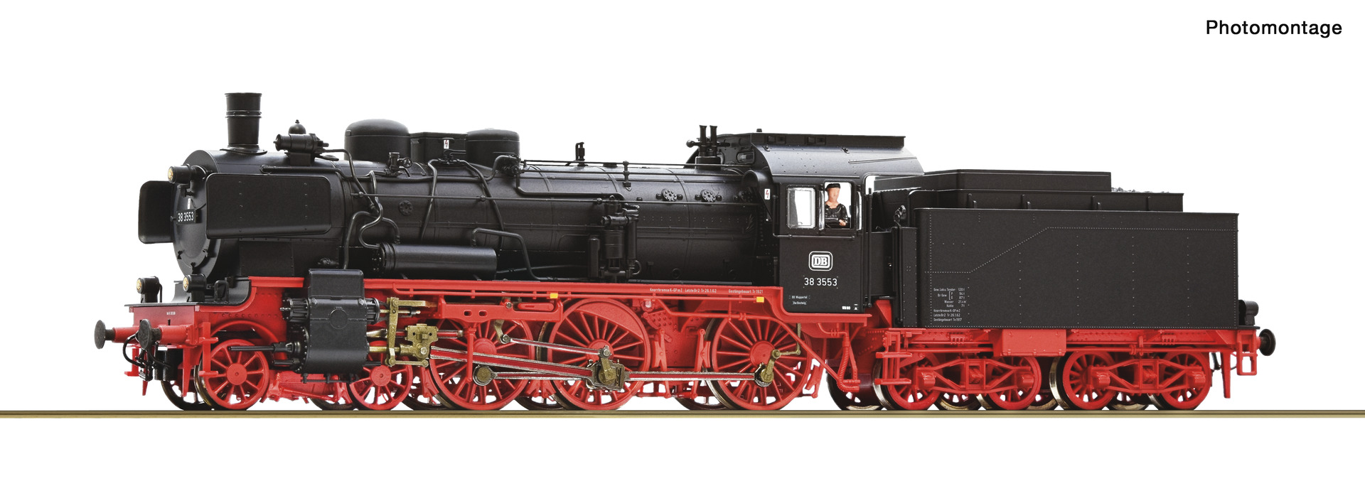 ROCO 79388 DB BR38 3553 Steam Locomotive III (~AC-Sound)