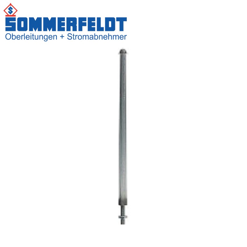 Mast without bracket , 100 mm high, alu.