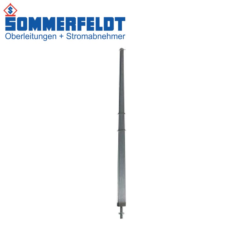 Mast for cross spann, 165 mm high, alu