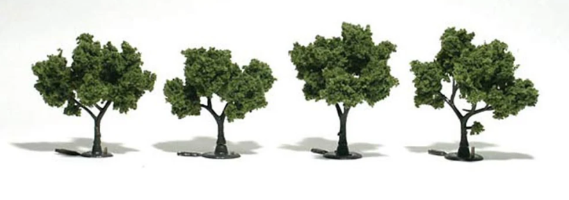 2''-3'' Ready Made Light Green Trees (4pc)