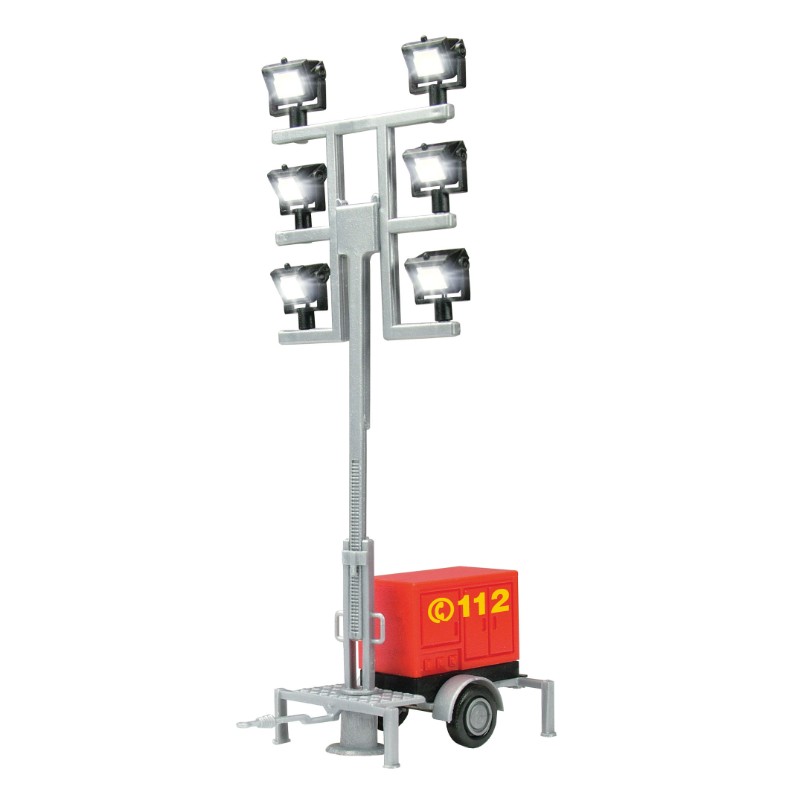 Viessmann 1344 Luminous Giraffe Fire Brigade on a Trailer with 6 LEDs - White - HO