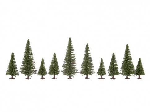 NOCH 26920 - Pack of 10 Model Fir Trees (5 to 14 cms)